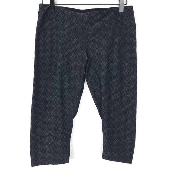 PRANA Misty Jacquard Knickers Cropped Leggings M - Picture 2 of 7